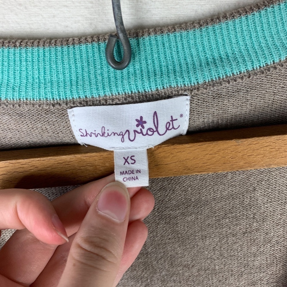 Shrinking Violet Gray Aztec Cardigan - Picture 2 of 4